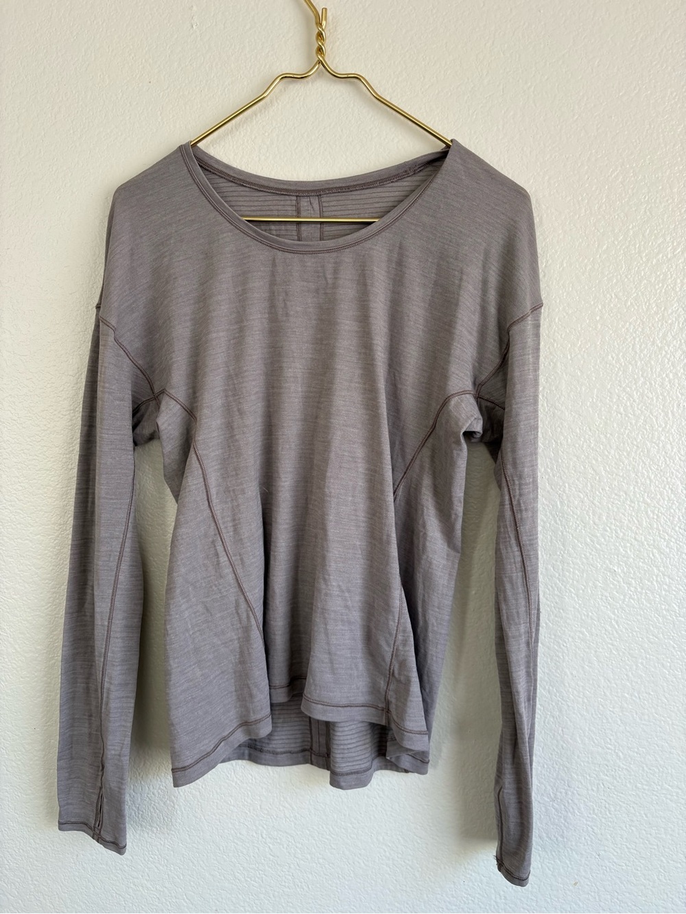 lululemon athletica Long-Sleeve Crewneck Top in Brown color